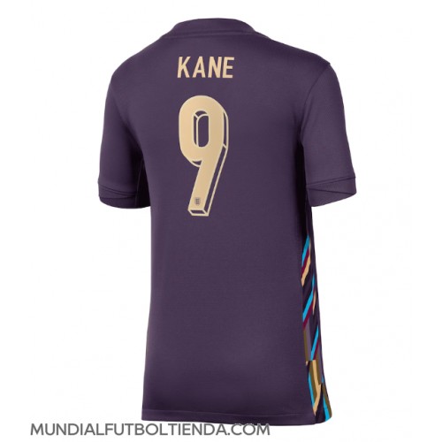 Camiseta Inglaterra Harry Kane #9 Segunda Equipación Replica Eurocopa 2024 para mujer mangas cortas